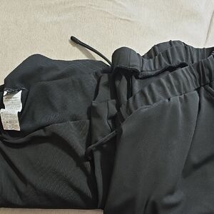 SHEIN Black High-Waist Drawstring Leggings